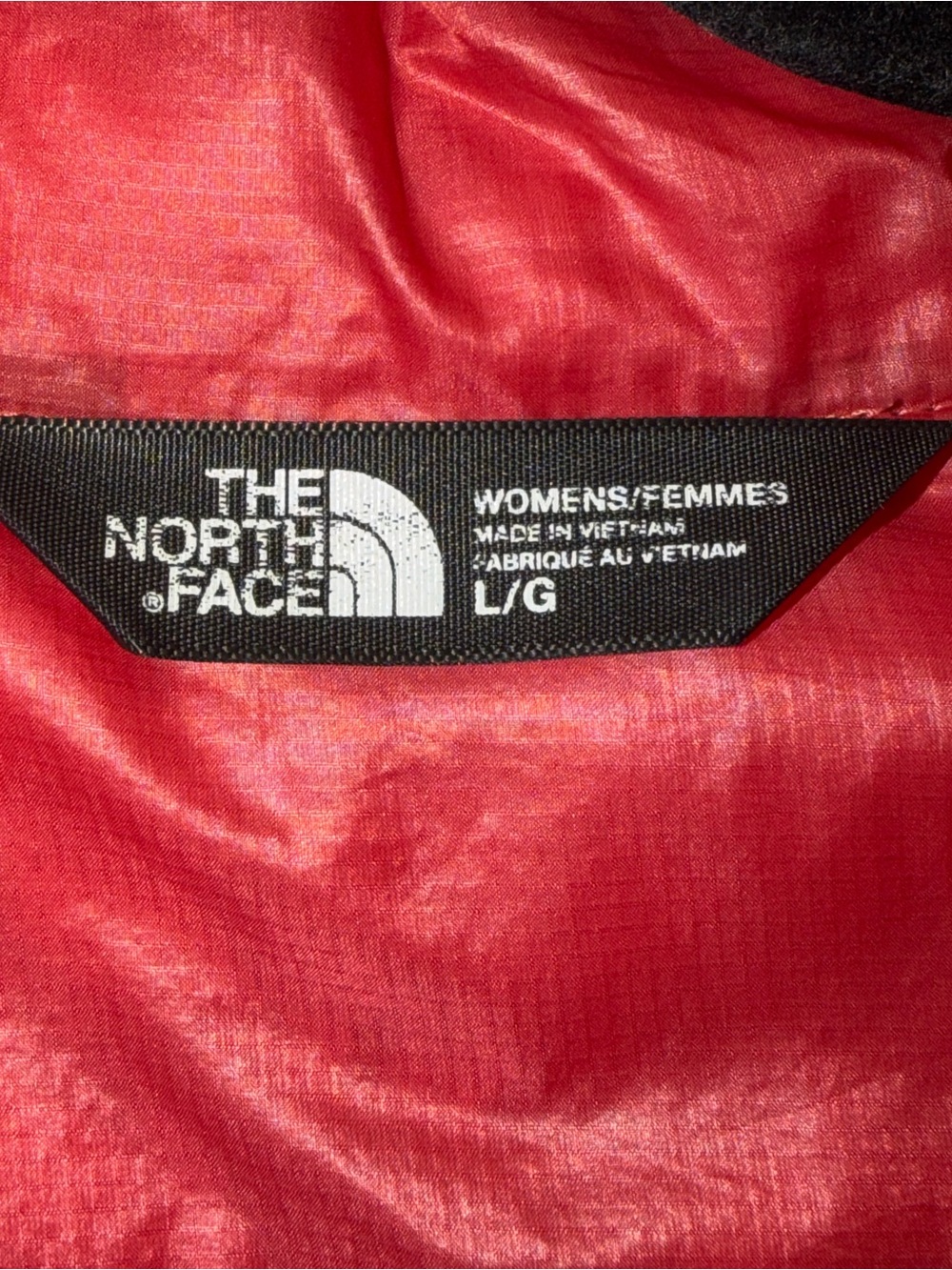 The North Face Women's Red Quilted Lightweight Puffer Jacket- SIZE LARGE - Picture 3 of 9